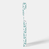 Feuille Damask Aquamarines Muster iPhone Hülle (Linke Seite)