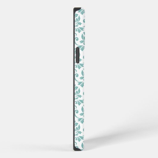 Feuille Damask Aquamarines Muster iPhone Hülle (Rechte Seite)