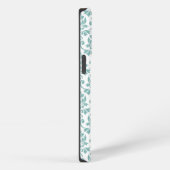 Feuille Damask Aquamarines Muster iPhone Hülle (Rechte Seite)