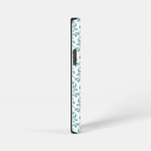 Feuille Damask Aquamarines Muster iPhone Hülle (Rechte Seite)