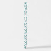 Feuille Damask Aquamarines Muster iPhone Hülle (Linke Seite)