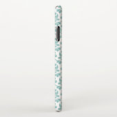 Feuille Damask Aquamarines Muster iPhone Hülle (Rechte Seite)