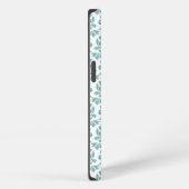 Feuille Damask Aquamarines Muster iPhone Hülle (Rechte Seite)