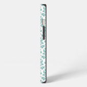 Feuille Damask Aquamarines Muster iPhone Hülle (Linke Seite)