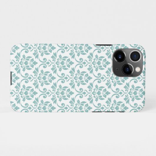 Feuille Damask Aquamarines Muster iPhone Hülle (Rückseite (Horizontal))