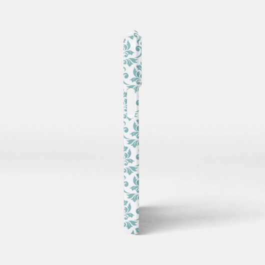 Feuille Damask Aquamarines Muster iPhone Hülle (Rechte Seite)