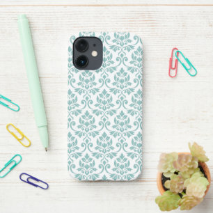 Feuille Damask Aquamarines Muster iPhone 12 Mini Hülle