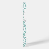 Feuille Damask Aquamarines Muster iPhone Hülle (Linke Seite)