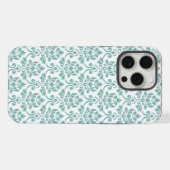 Feuille Damask Aquamarines Muster iPhone Hülle (Rückseite (Horizontal))