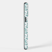 Feuille Damask Aquamarines Muster iPhone Hülle (Rechte Seite)