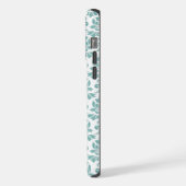 Feuille Damask Aquamarines Muster iPhone Hülle (Linke Seite)