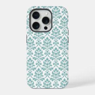 Feuille Damask Aquamarines Muster iPhone 15 Pro Hülle