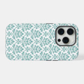 Feuille Damask Aquamarines Muster iPhone Hülle (Rückseite (Horizontal))