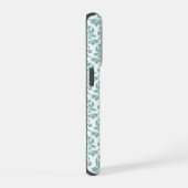 Feuille Damask Aquamarines Muster iPhone Hülle (Rechte Seite)