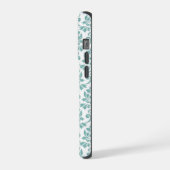 Feuille Damask Aquamarines Muster iPhone Hülle (Linke Seite)