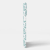 Feuille Damask Aquamarines Muster iPhone Hülle (Rechte Seite)