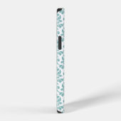 Feuille Damask Aquamarines Muster iPhone Hülle (Rechte Seite)