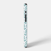 Feuille Damask Aquamarines Muster iPhone Hülle (Linke Seite)