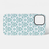 Feuille Damask Aquamarines Muster iPhone Hülle (Rückseite (Horizontal))