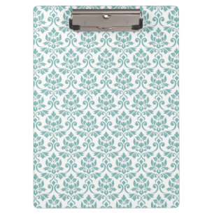 Feuille Damask Aquamarines Muster Klemmbrett
