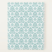 Feuille Damask Aquamarines Muster Planer (Rückseite)