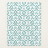 Feuille Damask Aquamarines Muster Planer (Vorderseite)