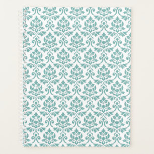 Feuille Damask Aquamarines Muster Planer