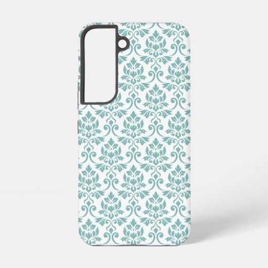 Feuille Damask Aquamarines Muster Samsung Galaxy Hülle (Rückseite)