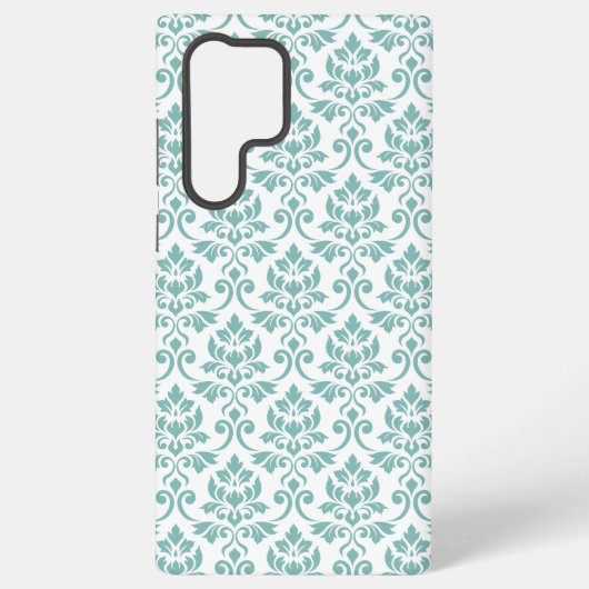 Feuille Damask Aquamarines Muster Samsung Galaxy Hülle (Rückseite)