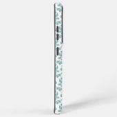 Feuille Damask Aquamarines Muster Samsung Galaxy Hülle (Rechte Seite)