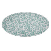 Feuille Damask Aquamarines Muster Schneidebrett (Ecke)