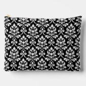Feuille Damask Big Pattern White on Black Zubehörtasche (Vorderseite)