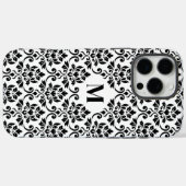 Feuille Damask Black Pattern (Benutzerdefiniert) Case-Mate iPhone Hülle (Rückseite (Horizontal))