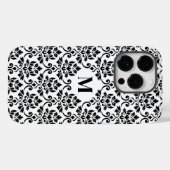Feuille Damask Black Pattern (Benutzerdefiniert) Case-Mate iPhone Hülle (Rückseite (Horizontal))