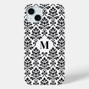 Feuille Damask Black Pattern (Benutzerdefiniert) Case-Mate iPhone Hülle