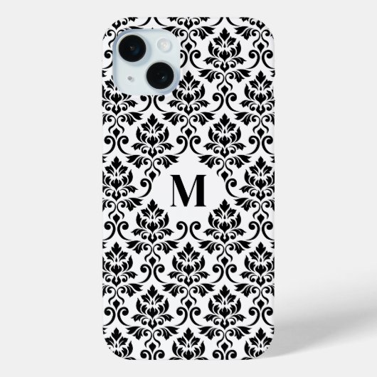 Feuille Damask Black Pattern (Benutzerdefiniert) Case-Mate iPhone Hülle (Rückseite)