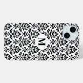 Feuille Damask Black Pattern (Benutzerdefiniert) Case-Mate iPhone Hülle (Rückseite (Horizontal))