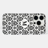 Feuille Damask Black Pattern (Benutzerdefiniert) Case-Mate iPhone Hülle (Rückseite (Horizontal))