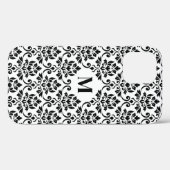 Feuille Damask Black Pattern (Benutzerdefiniert) Case-Mate iPhone Hülle (Rückseite (Horizontal))