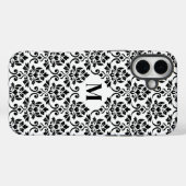 Feuille Damask Black Pattern (Benutzerdefiniert) Case-Mate iPhone Hülle (Rückseite (Horizontal))