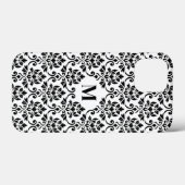 Feuille Damask Black Pattern (Benutzerdefiniert) Case-Mate iPhone Hülle (Rückseite (Horizontal))