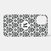 Feuille Damask Black Pattern (Benutzerdefiniert) Case-Mate iPhone Hülle (Rückseite (Horizontal))