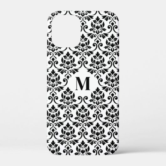Feuille Damask Black Pattern (Benutzerdefiniert) Case-Mate iPhone Hülle (Rückseite)