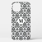 Feuille Damask Black Pattern (Benutzerdefiniert) Case-Mate iPhone Hülle (Rückseite)