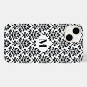 Feuille Damask Black Pattern (Benutzerdefiniert) Case-Mate iPhone Hülle (Rückseite (Horizontal))