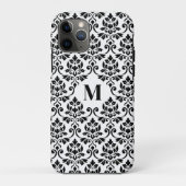 Feuille Damask Black Pattern (Benutzerdefiniert) Case-Mate iPhone Hülle (Rückseite)