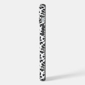 Feuille Damask Black Pattern (Benutzerdefiniert) iPhone Hülle (Linke Seite)