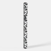 Feuille Damask Black Pattern (Benutzerdefiniert) iPhone Hülle (Rechte Seite)