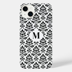 Feuille Damask Black Pattern (Benutzerdefiniert) iPhone 14 Plus Hülle