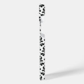 Feuille Damask Black Pattern (Benutzerdefiniert) iPhone Hülle (Linke Seite)